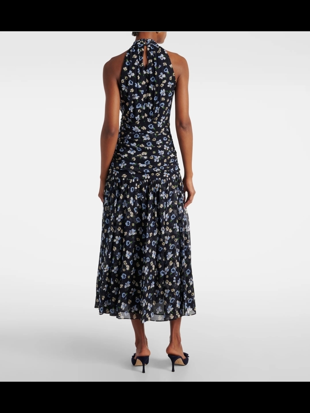 Brock Floral Silk A-Line Maxi Dress - Picture 3 of 14